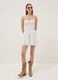 White pure cotton mini dress_0