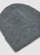 Graue Beanie aus Jerseystrick mit Umschlag_1