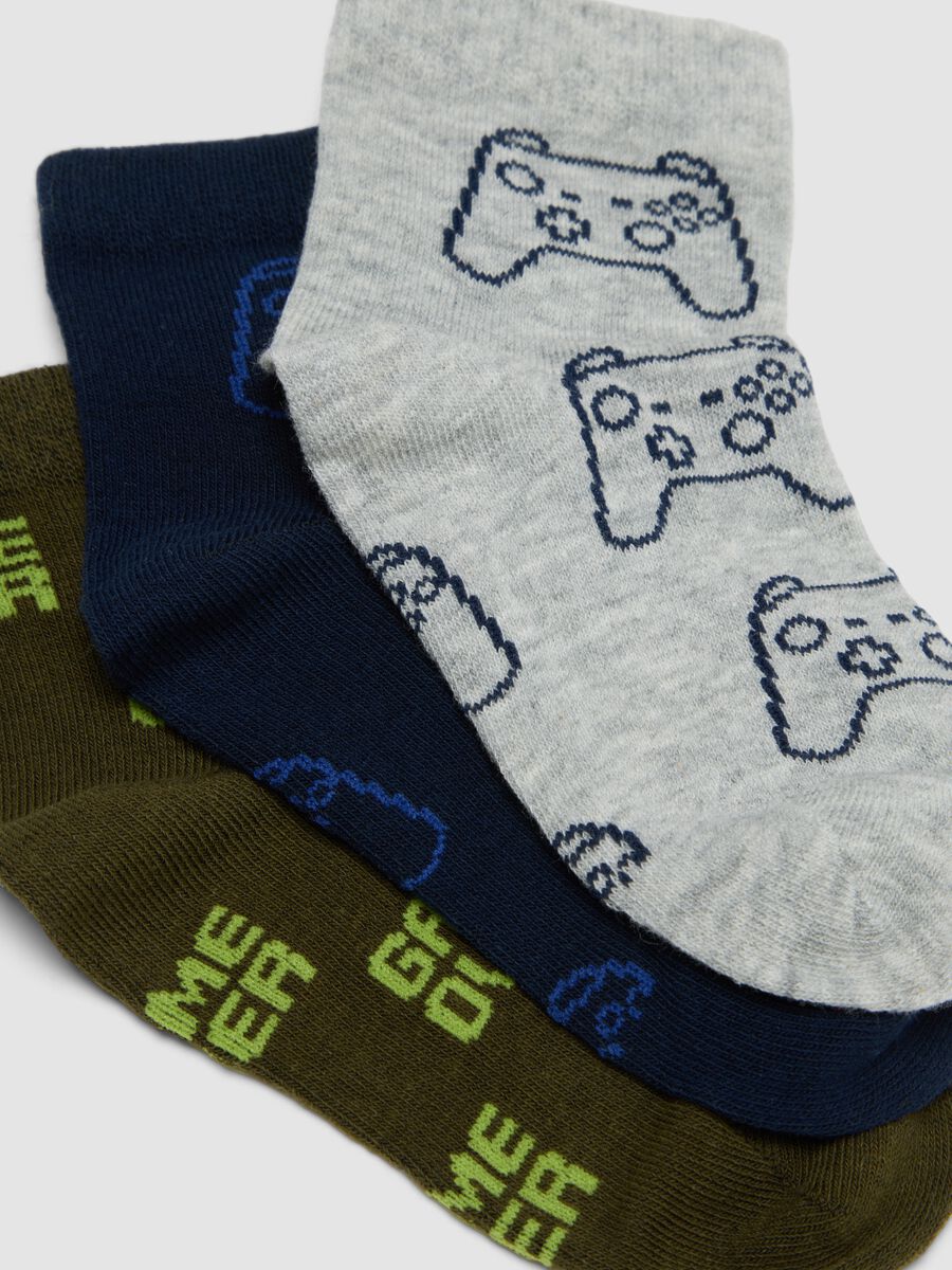 5-pack of multicolour short socks in stretch organic cotton_1