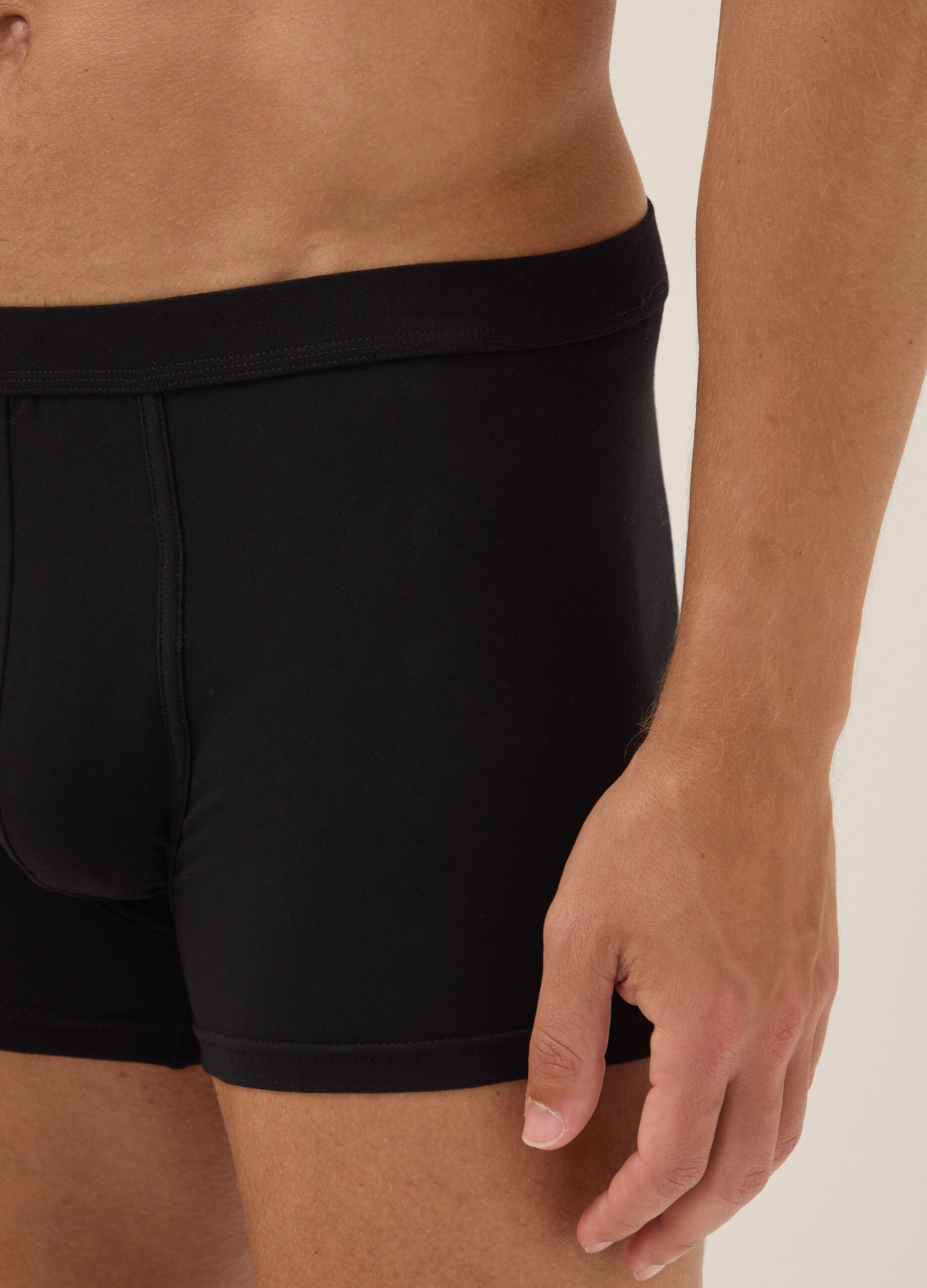 2-pack of black stretch Supima cotton boxers
