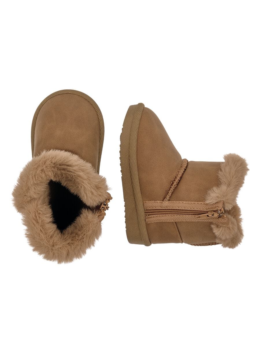 Chicco brown faux-shearling ankle boots_1