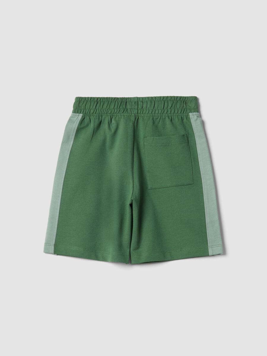 Children's Green Cotton Shorts with Regular Fit_1