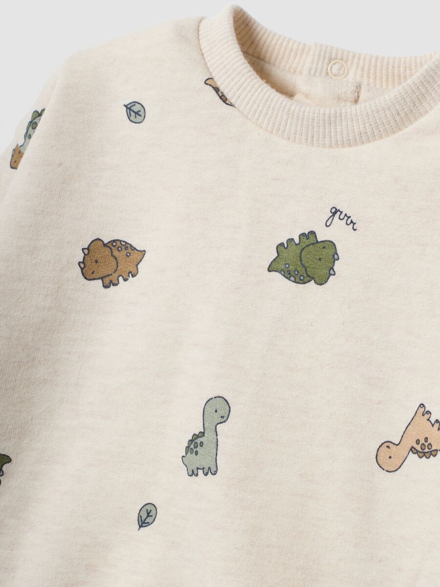 Completo beige e verde in puro cotone organico_2