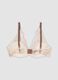 Reggiseno bralette beige imbottito in tessuto elasticizzato con pizzo floreale_2