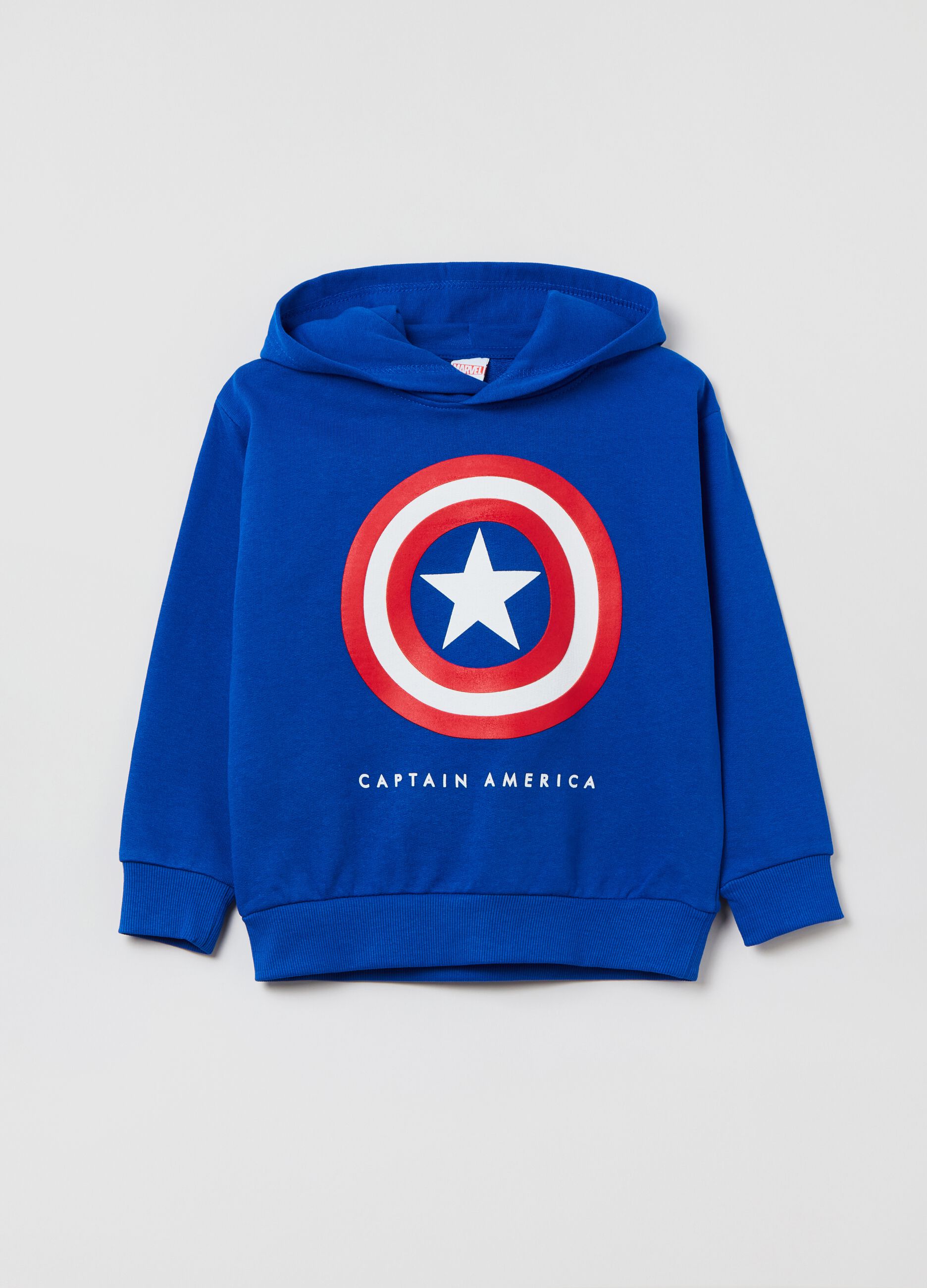 Top in cotone con cappuccio Captain America