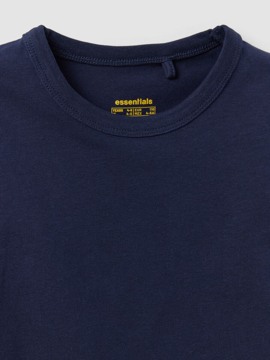 Blaues Langarm-T-Shirt aus Stretch-Baumwolle_2