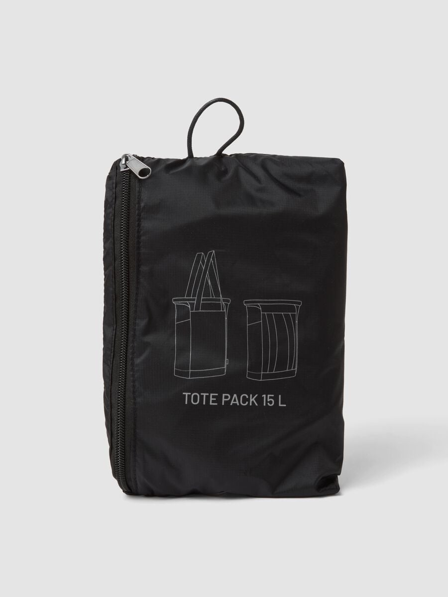 Black foldable sports bag with double handles_1