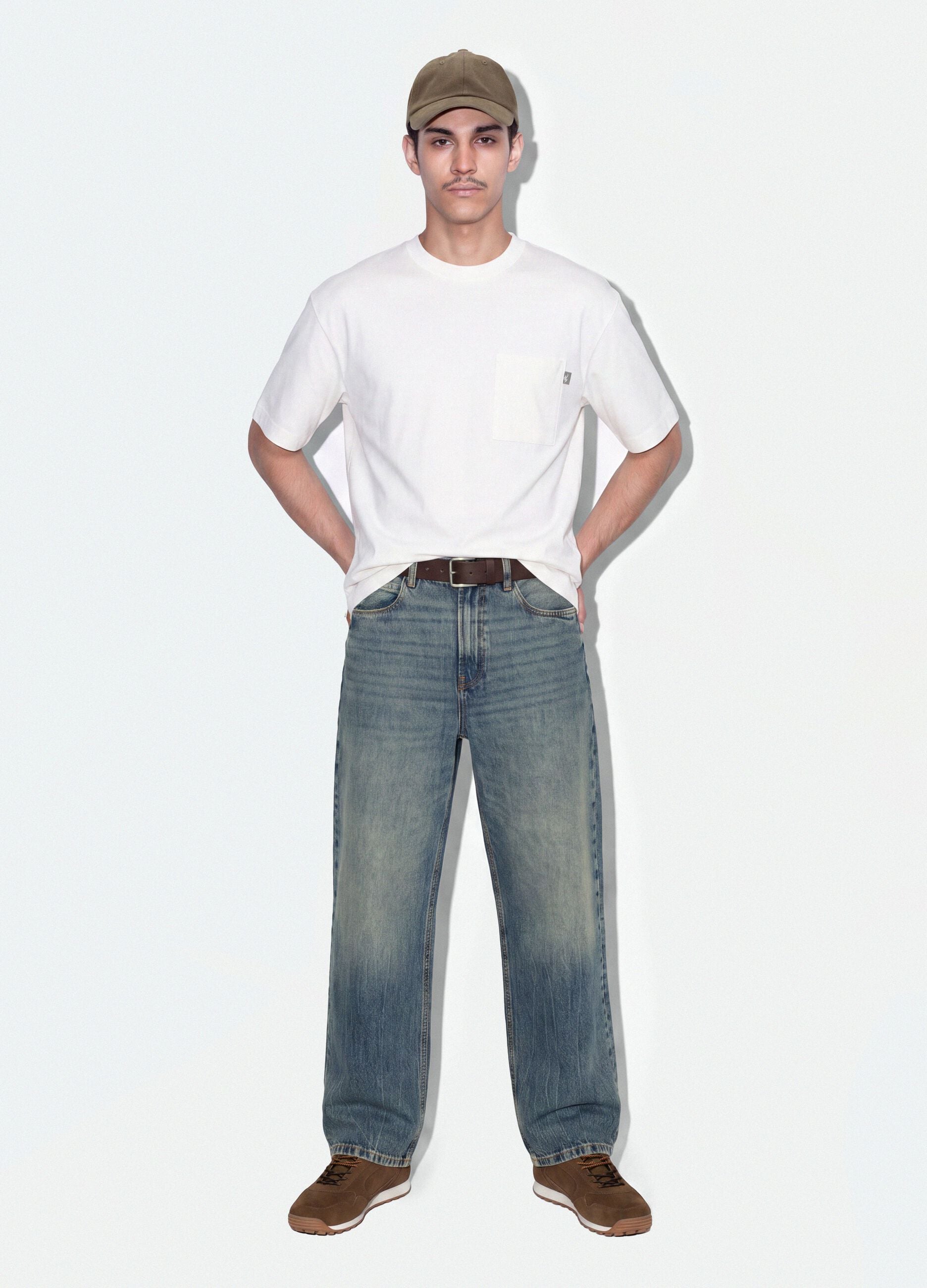 Pure cotton denim jeans &ndash; baggy fit