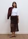 Brown cotton-blend crochet skirt_0