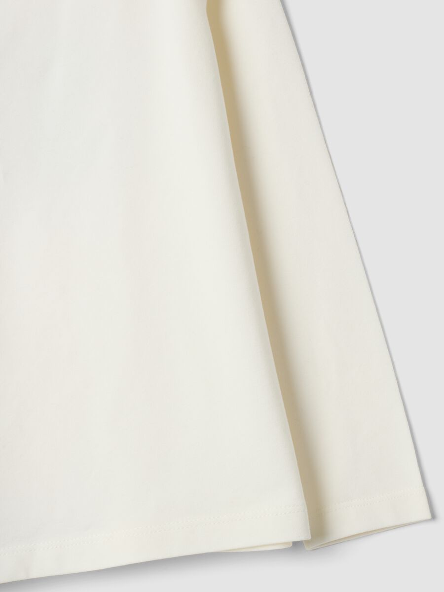 T-shirt bianca in cotone elasticizzato con stampa Lilo & Stitch_3