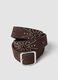 Cintura marrone in vera pelle con borchie_2