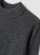 Grey marl stretch top with high neck and sequins_1