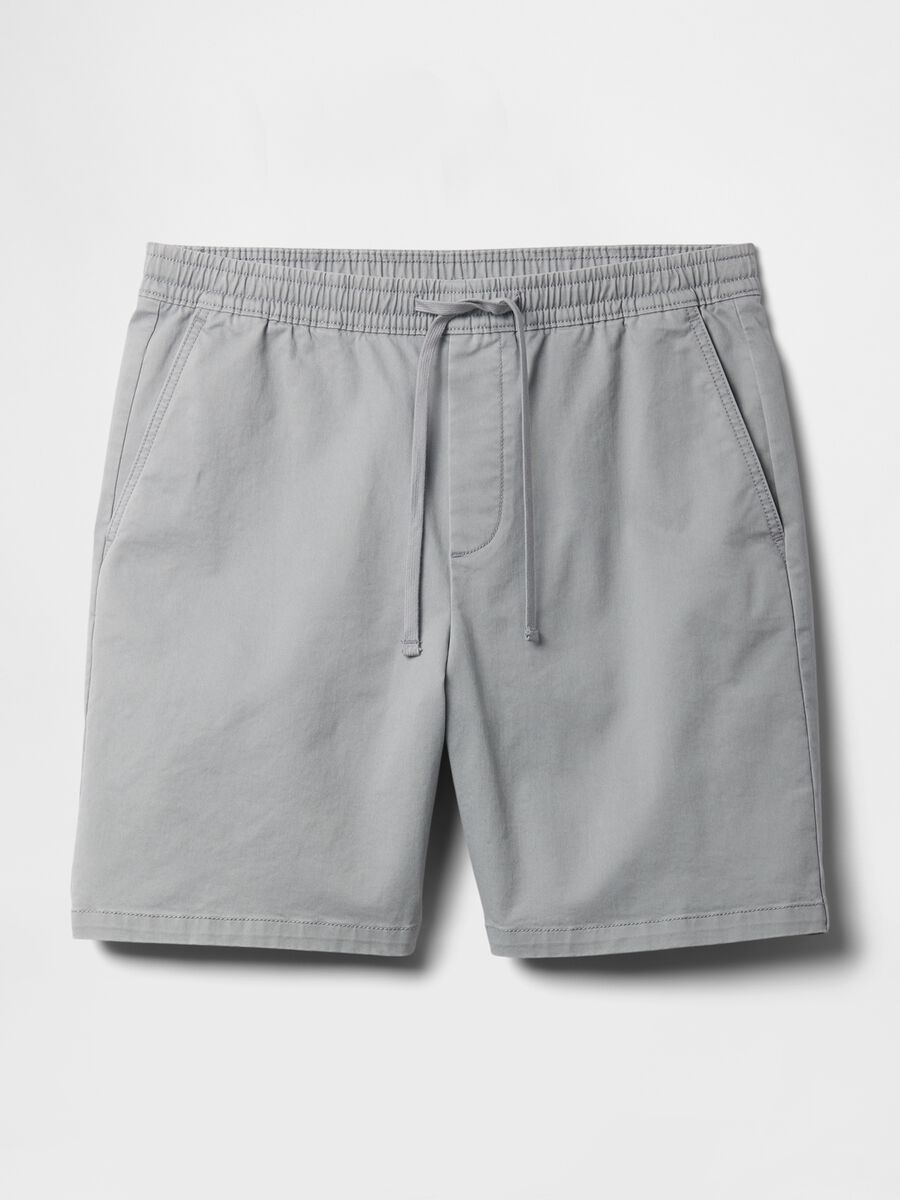 Shorts aus Stretch-Baumwolle mit Kordelzug_3