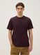 Brown pure cotton crew neck T-shirt regular fit_0
