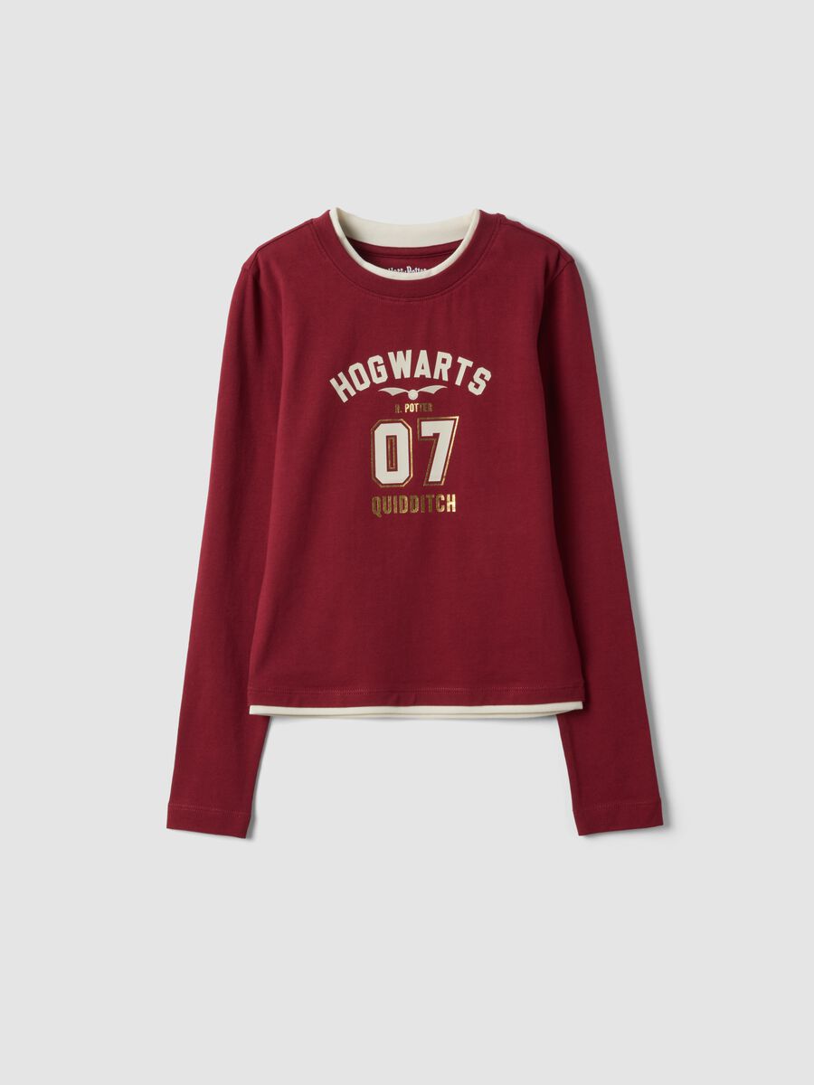 T-shirt vermelha em algod&atilde;o el&aacute;stico com tema Harry Potter_3