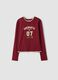 T-shirt vermelha em algod&atilde;o el&aacute;stico com tema Harry Potter_3