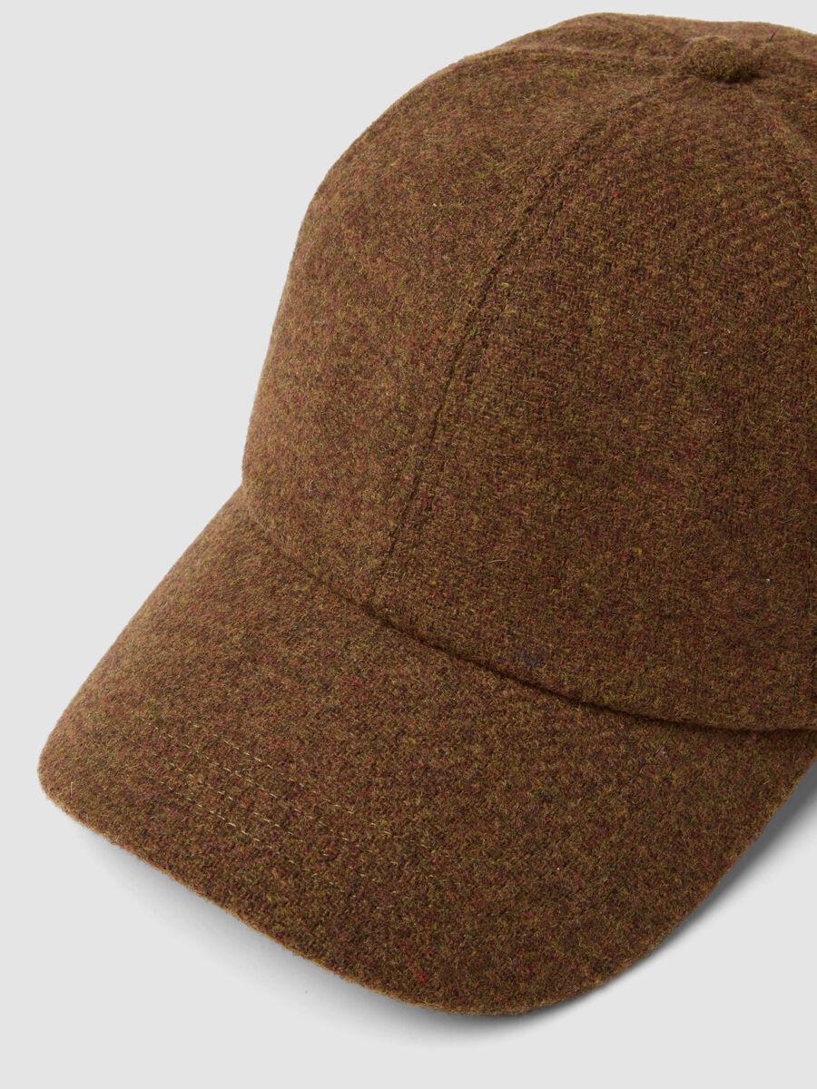 Brown wool and viscose blend cap_2