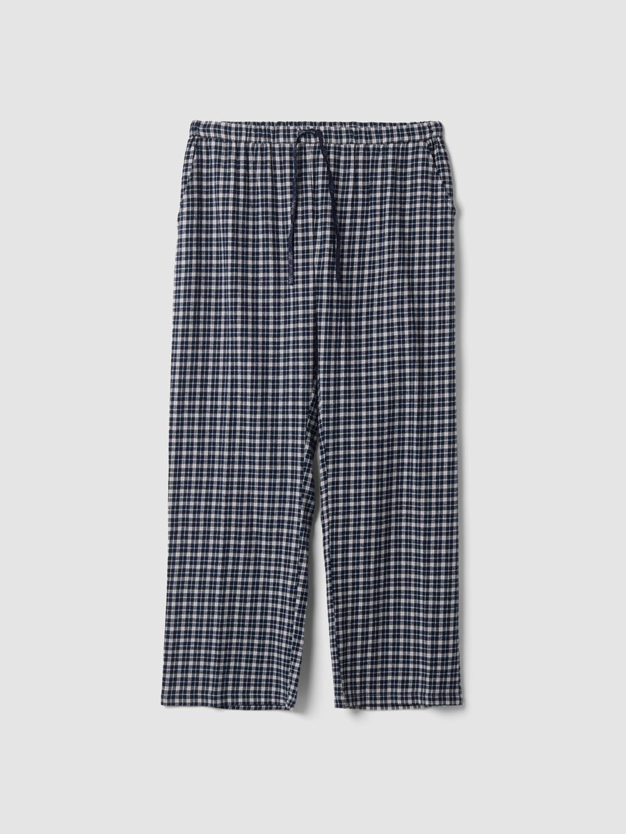 Multicolour check organic cotton pyjama trousers_4