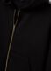 Black stretch viscose full-zip hoodie, oversized fit_5