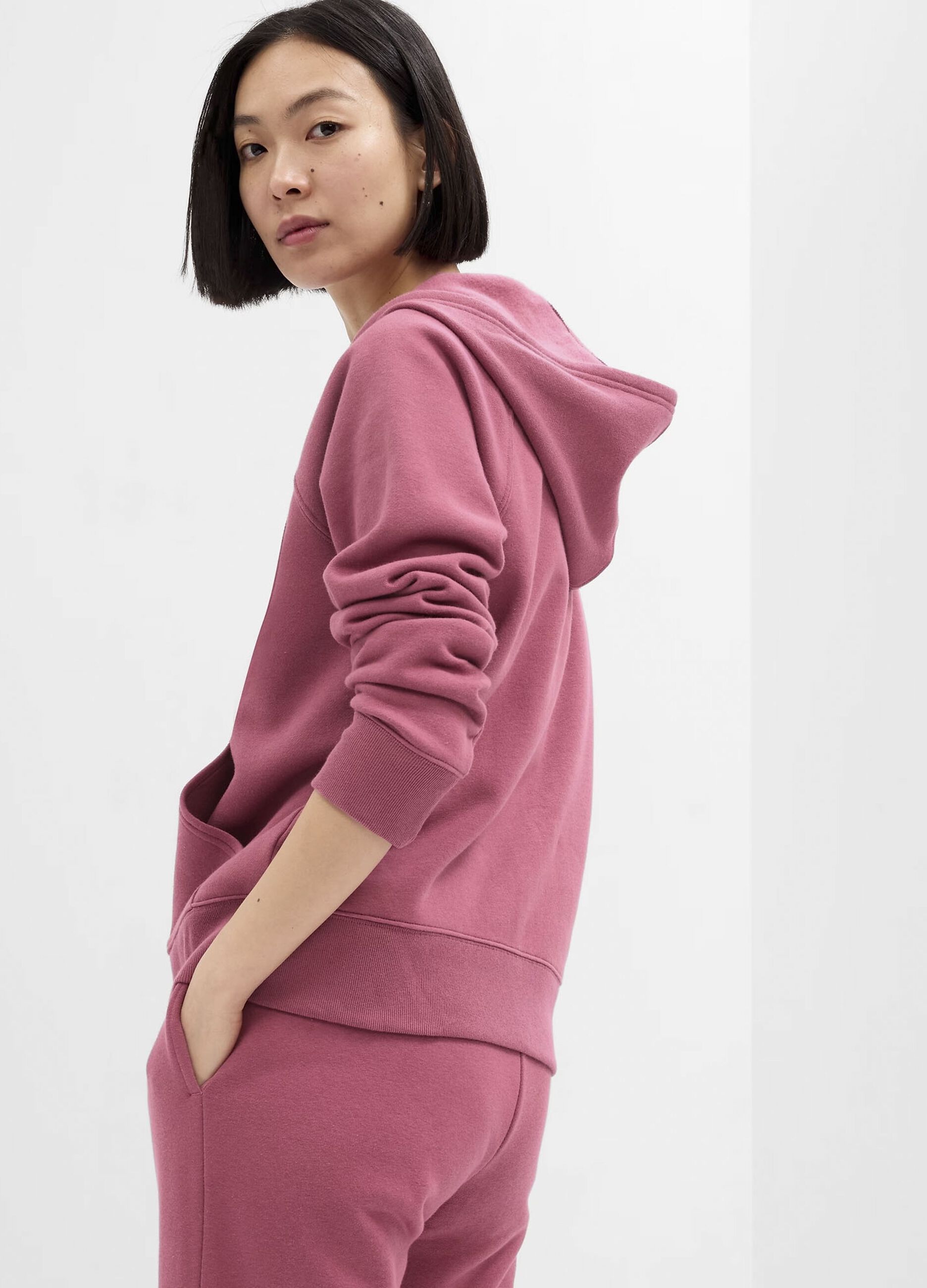 Full-zip sweatshirt with raglan sleeves and logo embroidery
