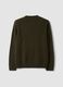 Green crew-neck wool-blend jumper, regular fit_2