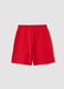 Boys&rsquo; red pure cotton shorts with elasticated waist_1