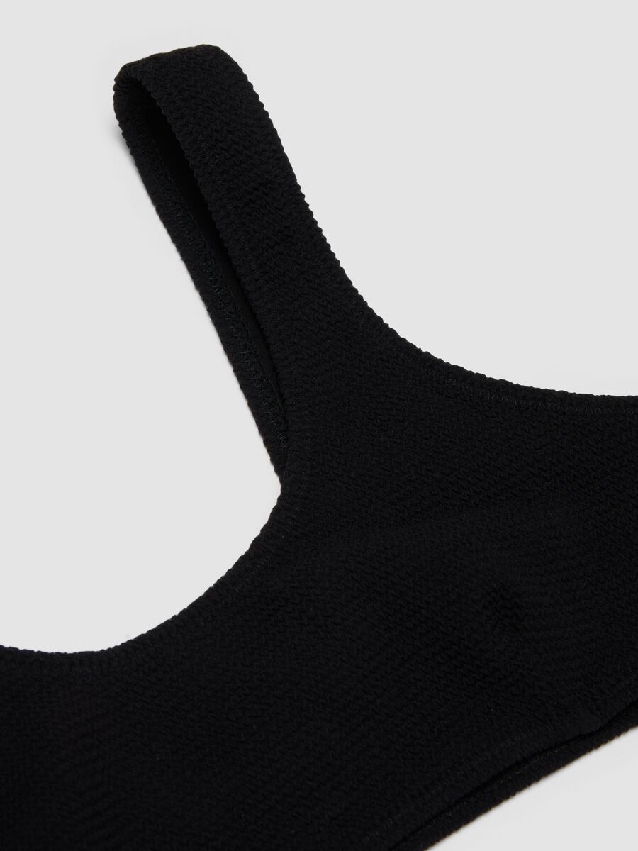 Black textured stretch-fabric bikini_2
