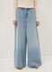 Jeans in pure blue denim cotton wide leg_1