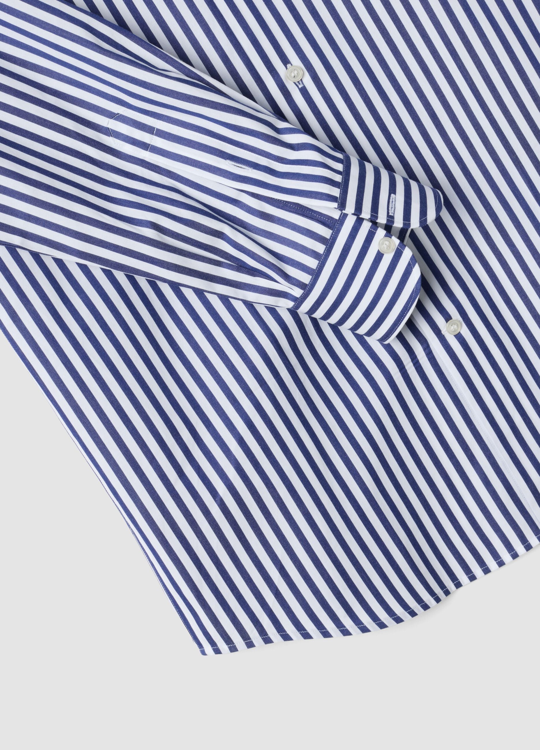 Blue striped pure cotton shirt