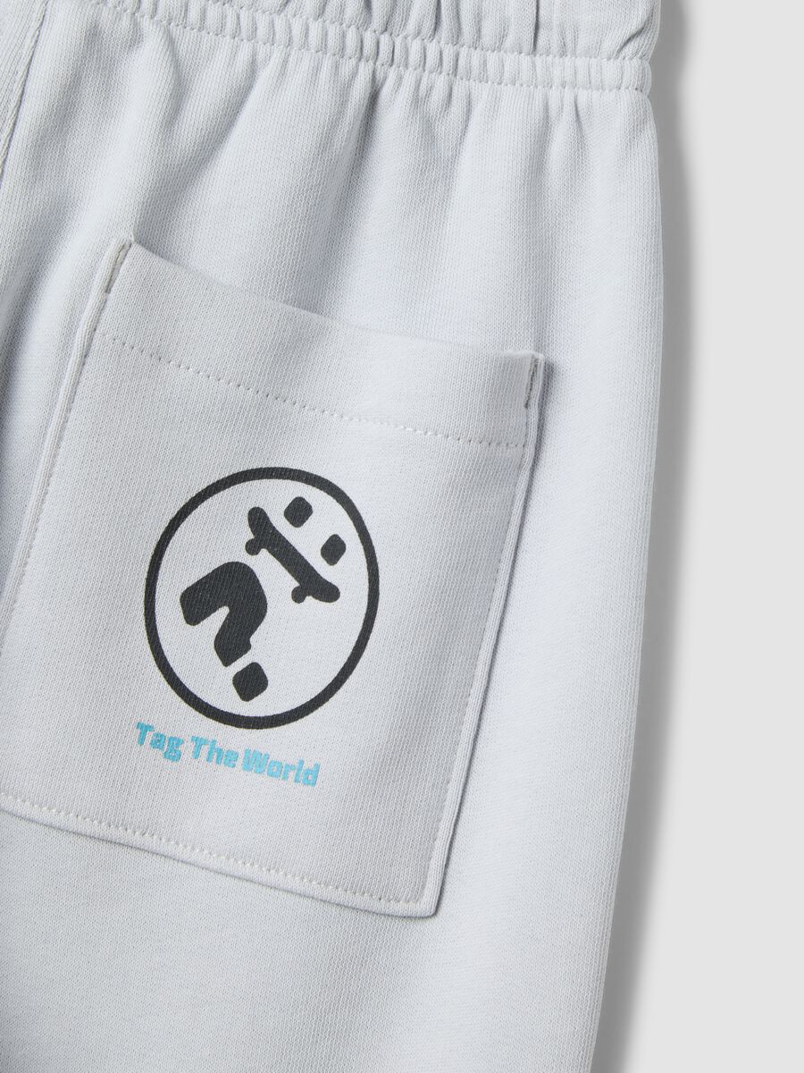 Kids&rsquo; grey pure cotton oversized jogger trousers_3