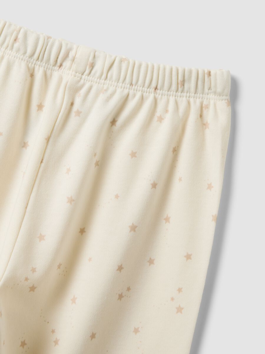 Pyjama blanc en coton bio avec col rond pour b&eacute;b&eacute;_3