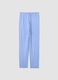 Blue pure cotton regular fit pyjama trousers_4