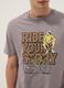 Graues T-Shirt aus reiner Baumwolle mit Frontprint, Regular Fit_3