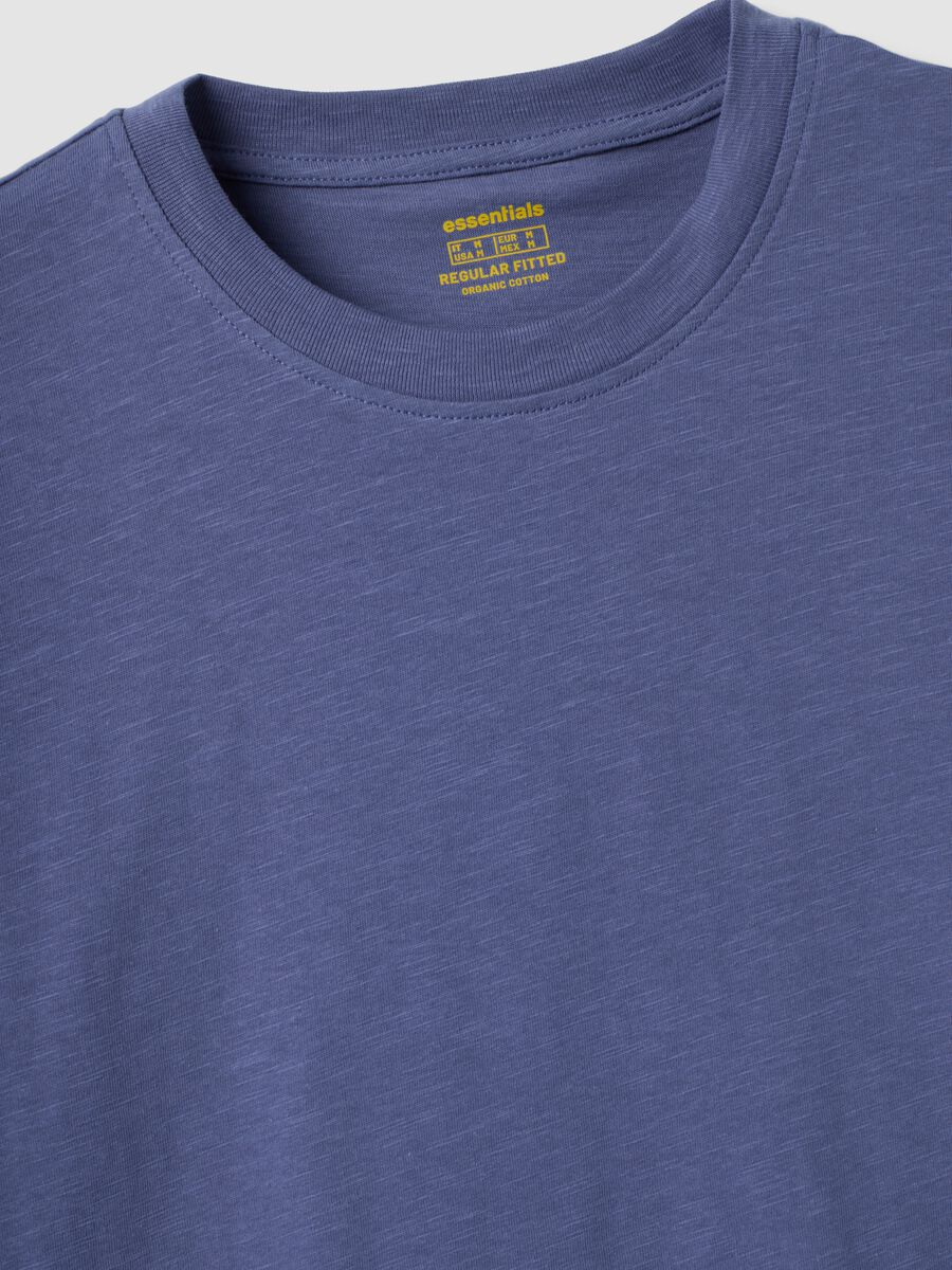 Purple pure cotton regular-fit short-sleeve T-shirt_2