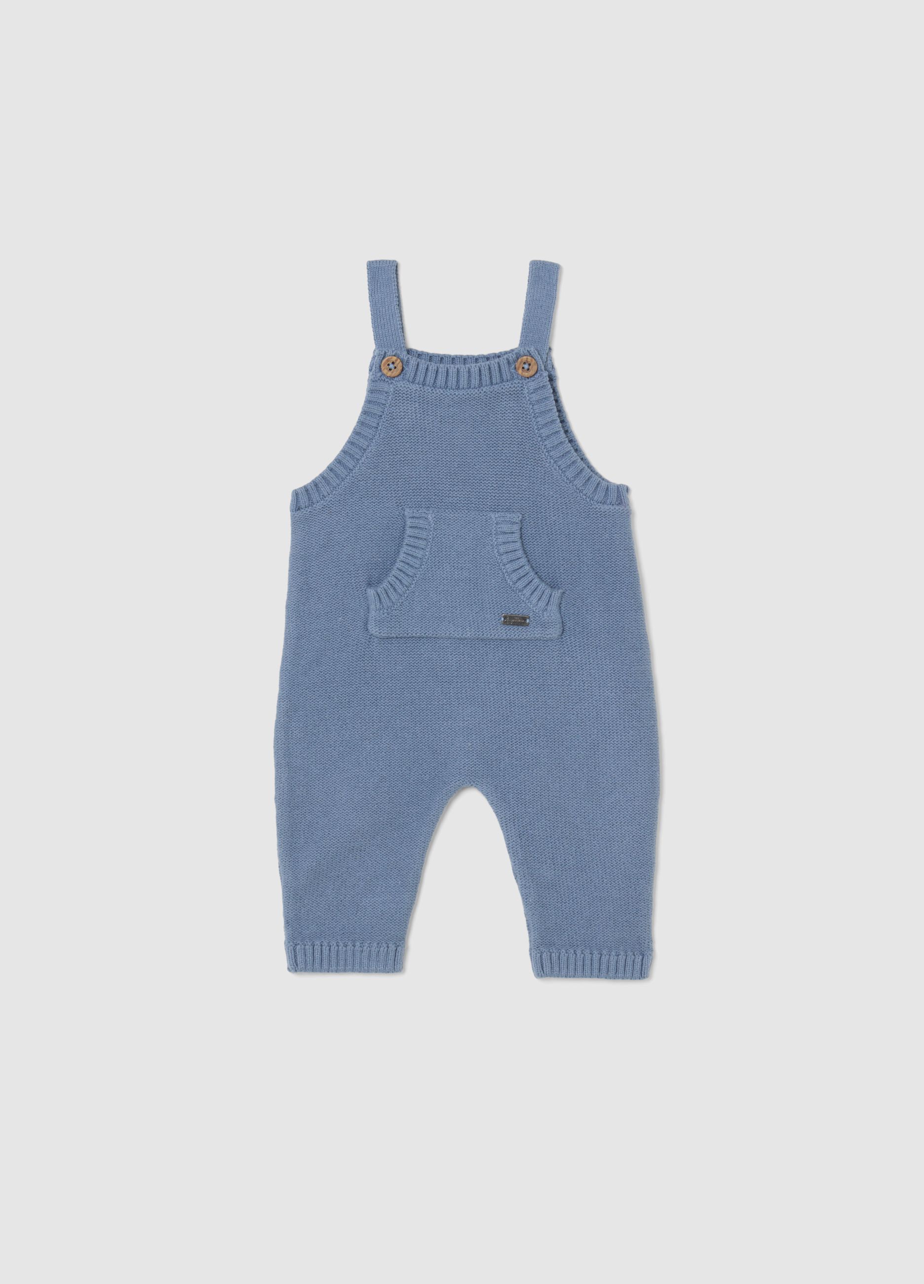 Babyblaue Latzhose in reiner Baumwolle, Regular Fit
