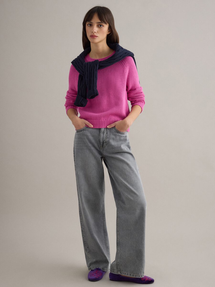 Purple Friulian shoes with floral embroidery_1