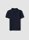 Boys&rsquo; blue organic cotton polo shirt, regular fit_0