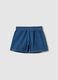 Girl's blue denim pure cotton regular fit skirt_4