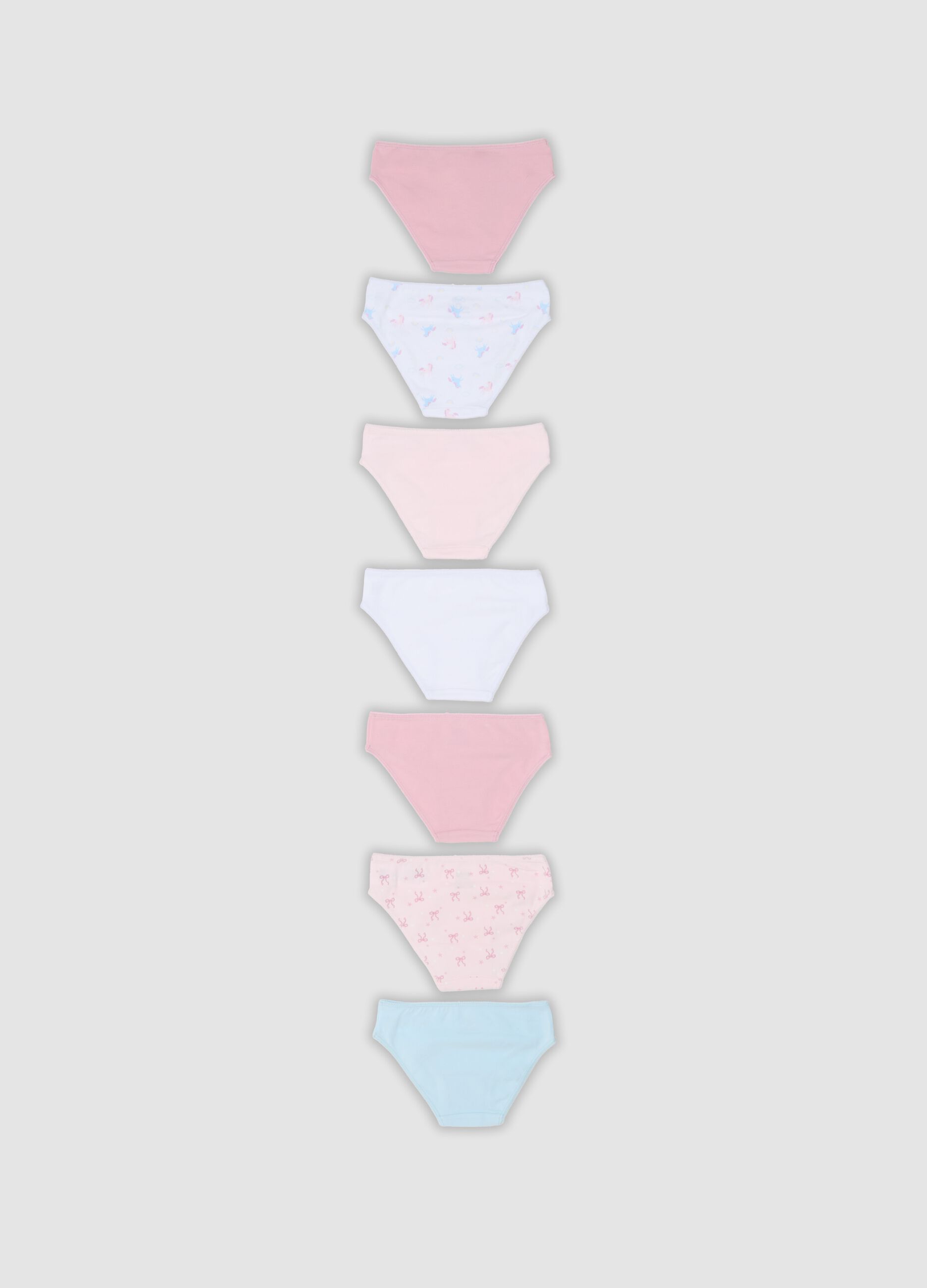 7er-Pack bunte Slips aus elastischer Bio-Baumwollmischung