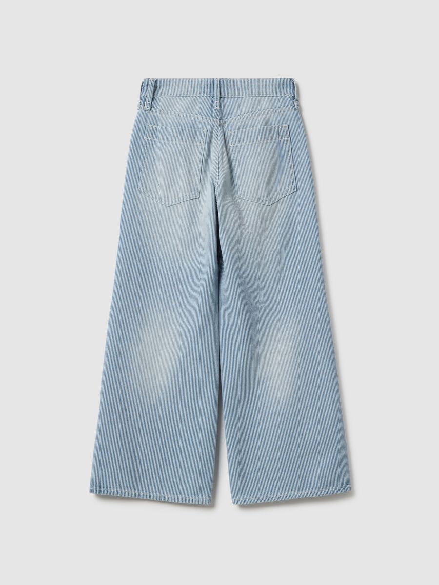 Girls' multicolour pure cotton wide leg trousers_4