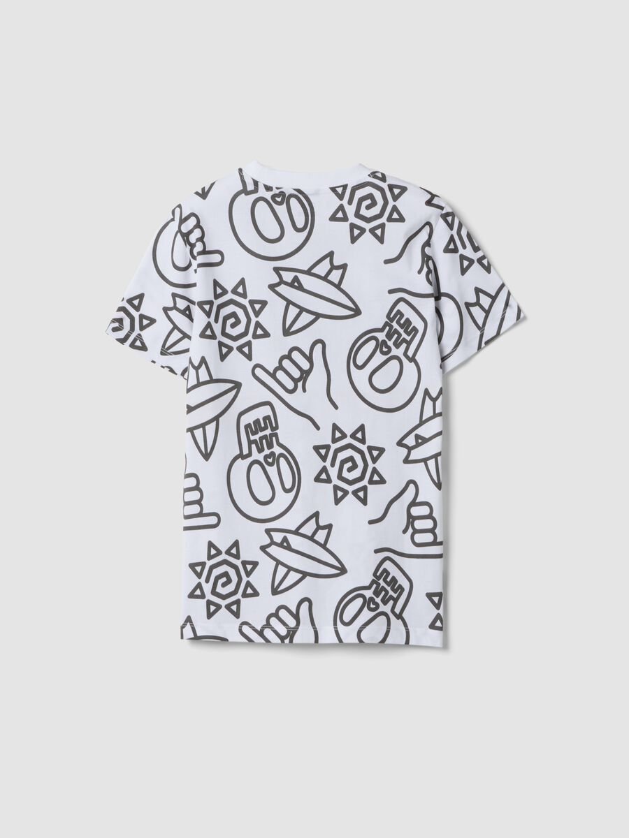 Camiseta blanca de algod&oacute;n puro de manga corta_4