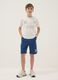 White pure cotton set with T-shirt and shorts_0