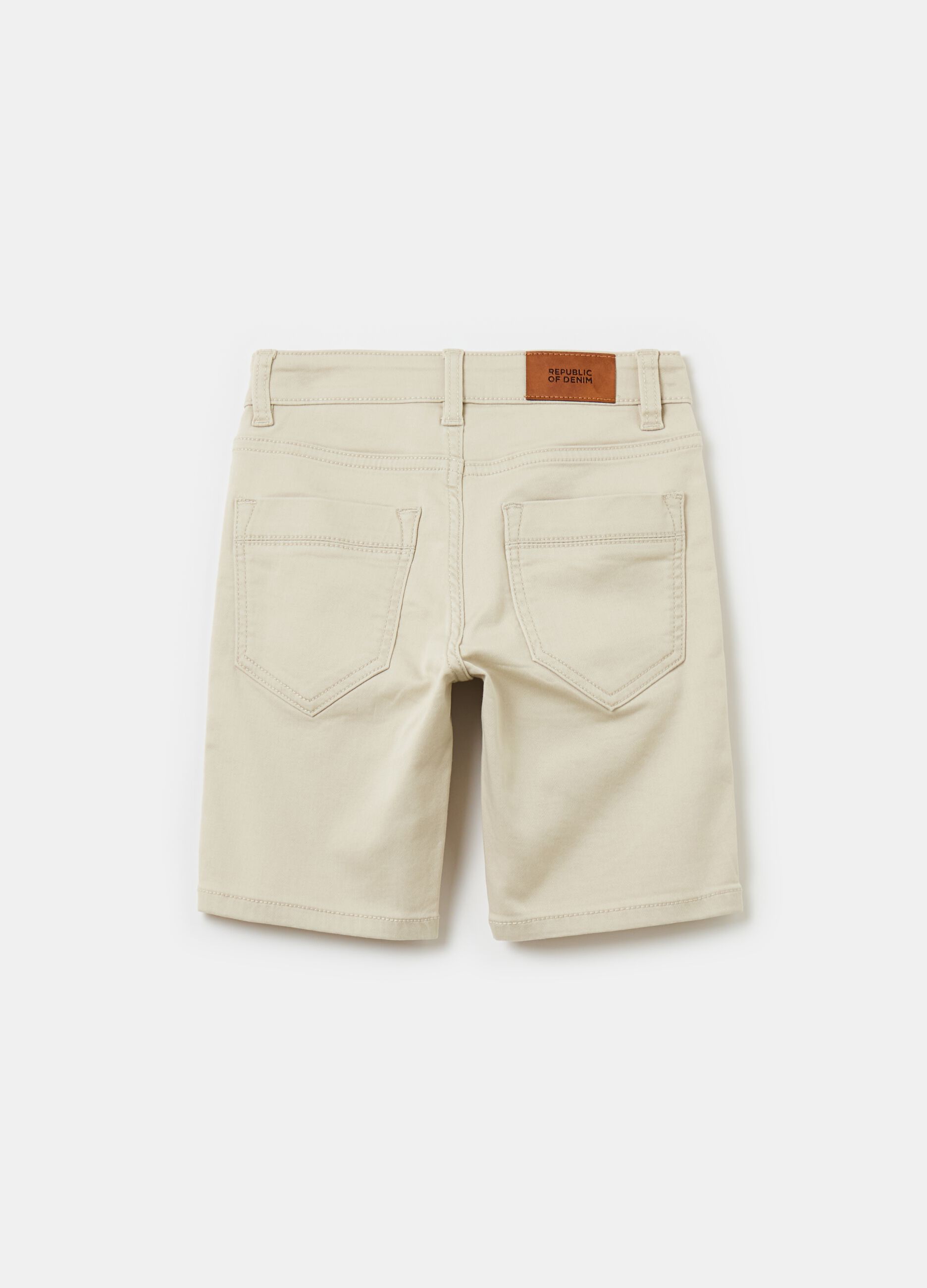 Denim Bermuda shorts with five pockets