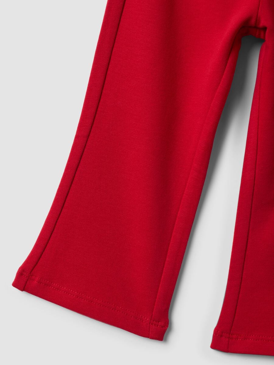 Red stretch cotton leggings_3