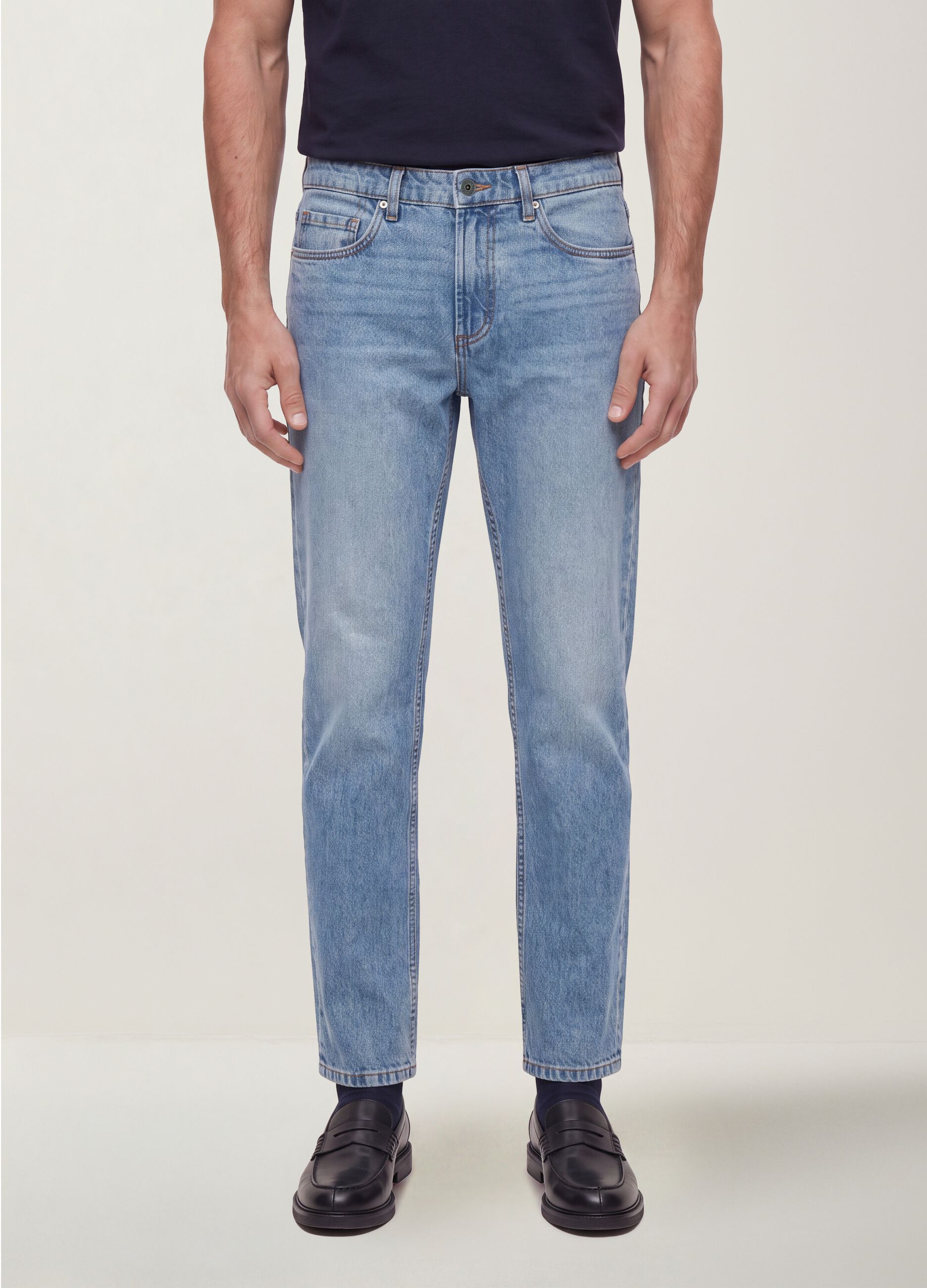 Regular-Fit Denim-Jeans aus reiner Baumwolle