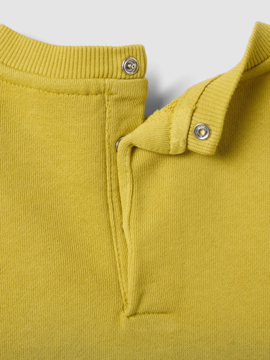 Felpa in puro cotone multicolor da bimbo regular fit con patch_3