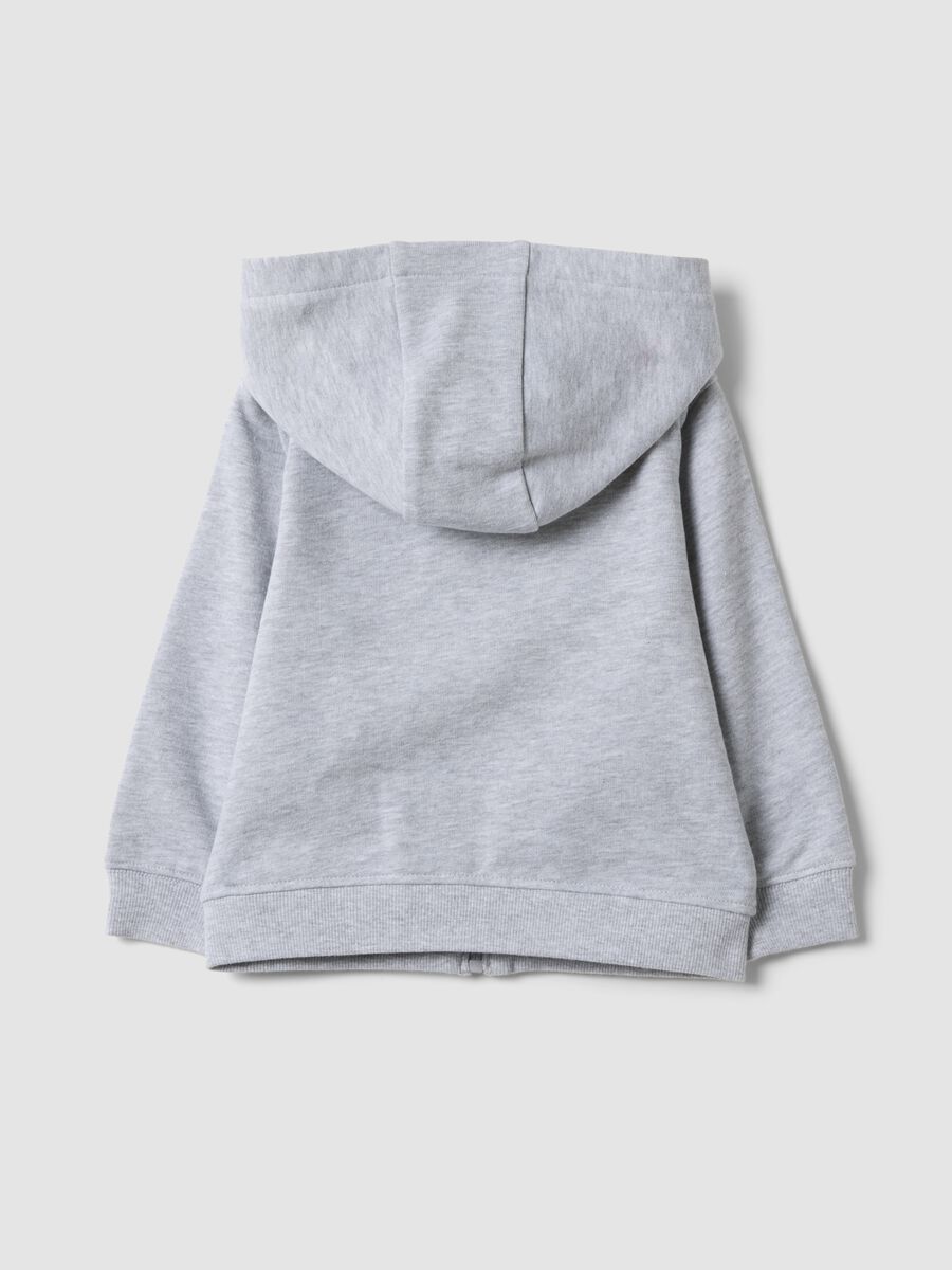 Sudadera gris con capucha de algod&oacute;n org&aacute;nico puro, corte regular, para ni&ntilde;o_1