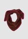 Brown viscose and wool blend scarf with contrast edging_0