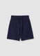 Blue pure cotton shorts with elasticated waistband_0
