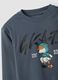 Graues Oversize-T-Shirt aus reiner Baumwolle mit Skate-Print f&uuml;r Jungen_2